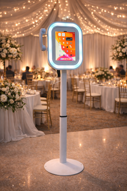 iPad audio video guestbook telephone stand