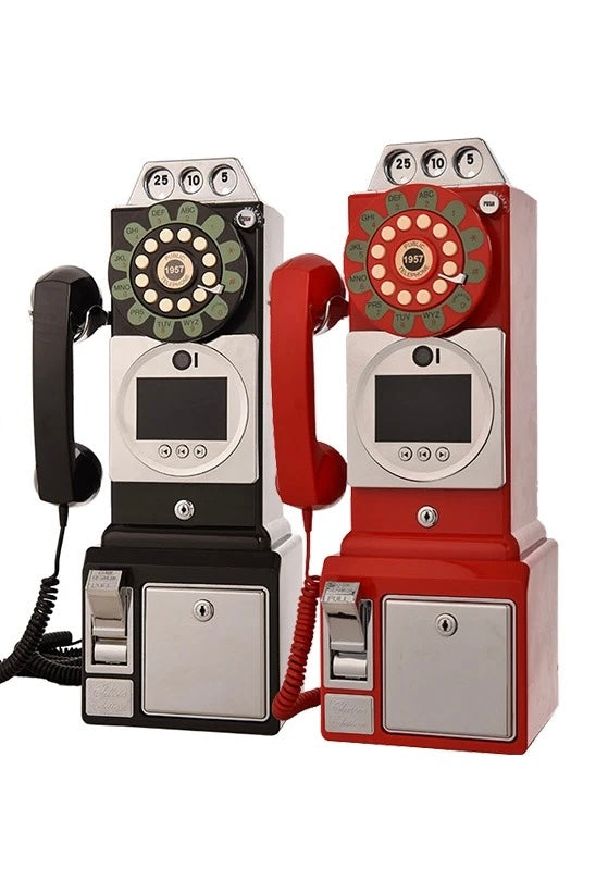 British vintage desktop telephone box audio guestbook