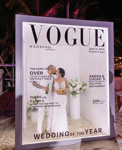 Vogue magazine-style MDF photo booth enclosure