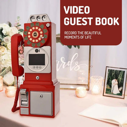 Small audio video guestbook telephone