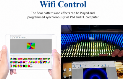 Digital LED glass dance floor for events