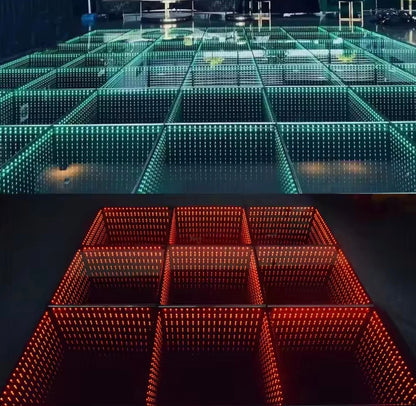 Infinity glass LED dance floor for events