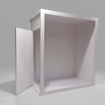 Vogue magazine-style MDF photo booth enclosure