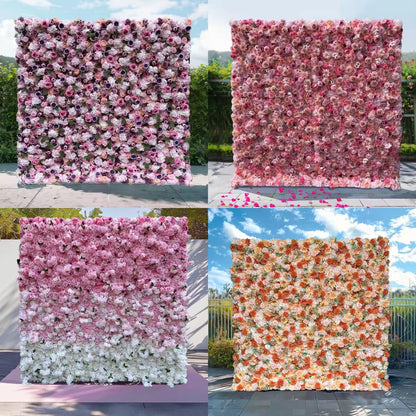 Flower wall backdrop with frame for photo booths and events