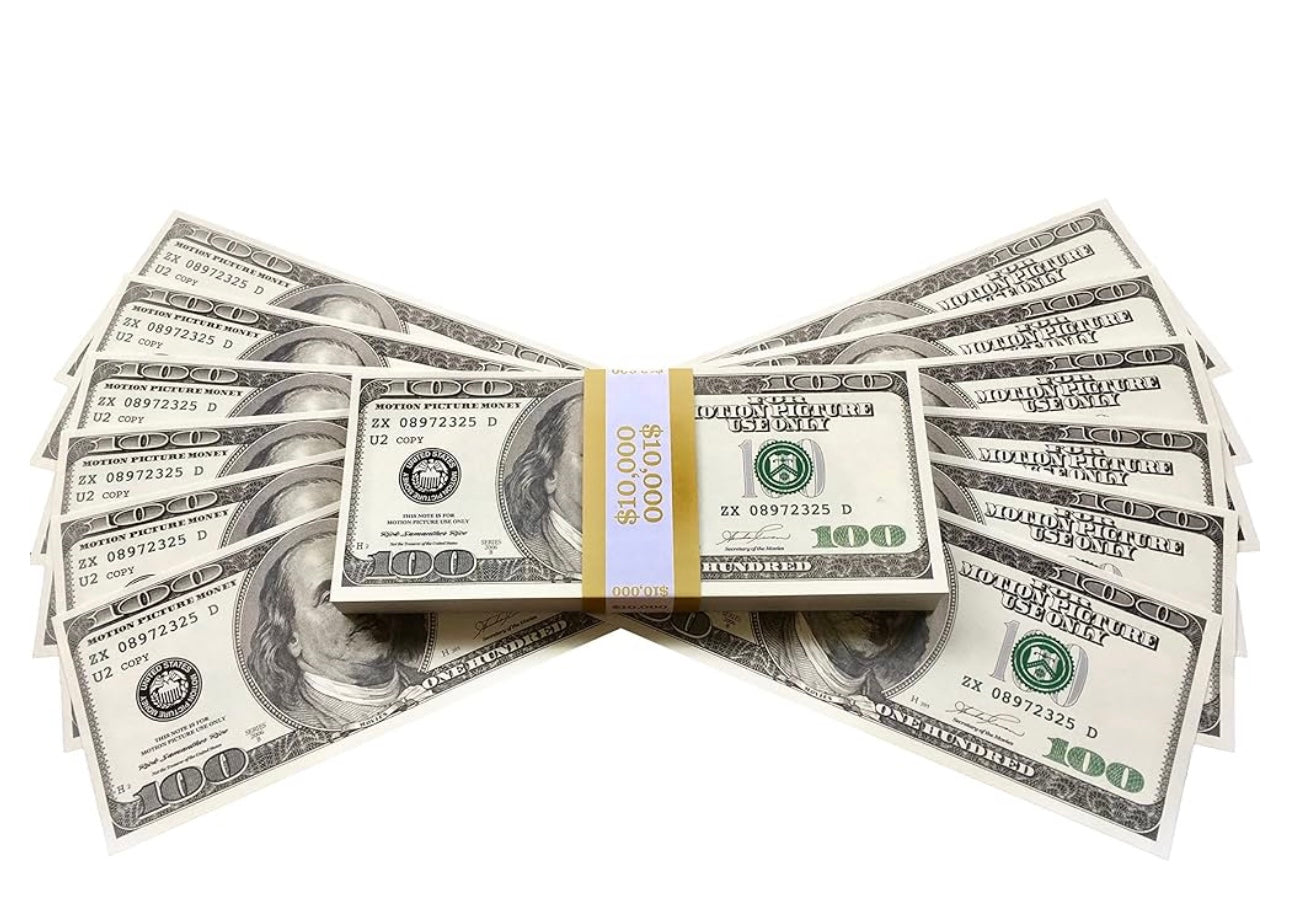 Money Gun with Prop Cash - Six Colours