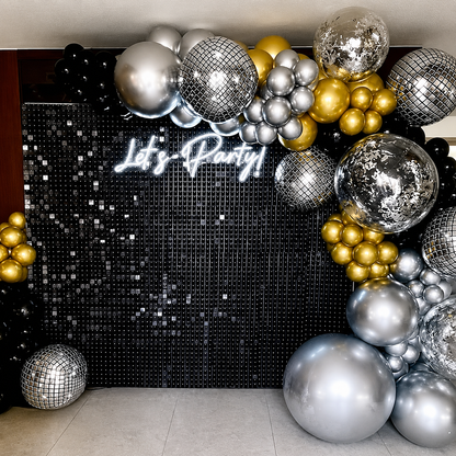 Shimmer sequin wall backdrop with frame
