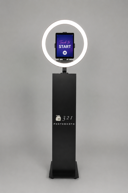 iPad Selfie Pod Photo Booth - Portable Booth with LED Ring Light