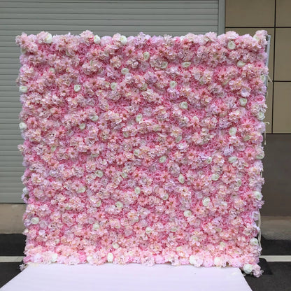 Flower wall backdrop with frame for photo booths and events