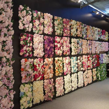 Flower wall backdrop with frame for photo booths and events