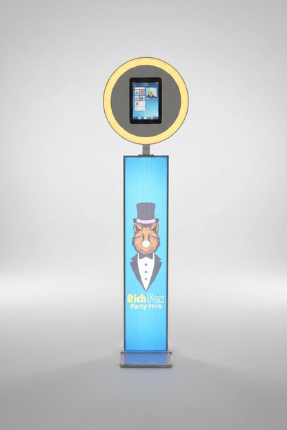 iPad selfie pod photo booth with LED ring light