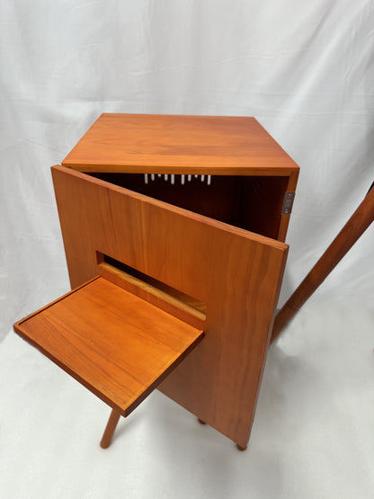 Dark oak selfie pod photo booth with Windows touchscreen