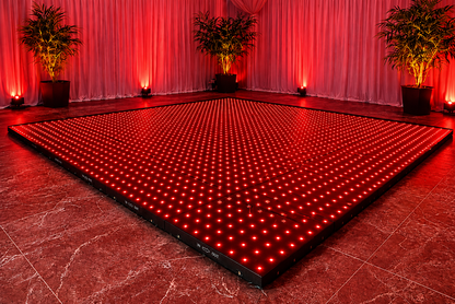 Digital LED glass dance floor for events