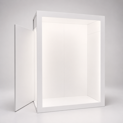 Vogue magazine-style MDF photo booth enclosure