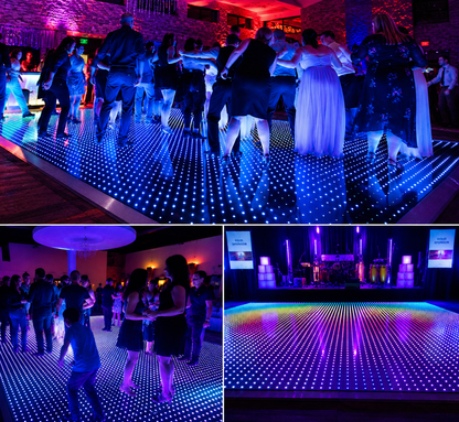 Digital LED glass dance floor for events