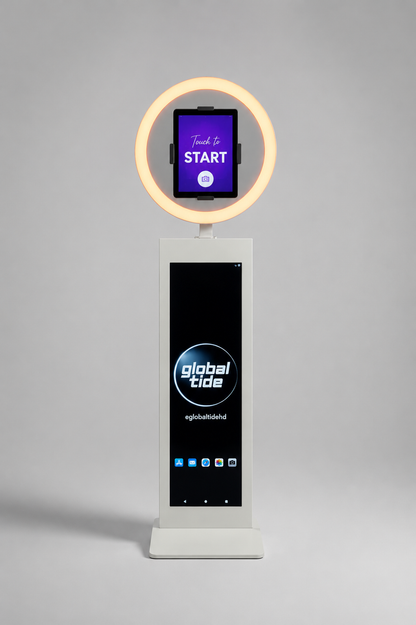 iPad Selfie Pod Photo Booth with LCD Advertising Screen