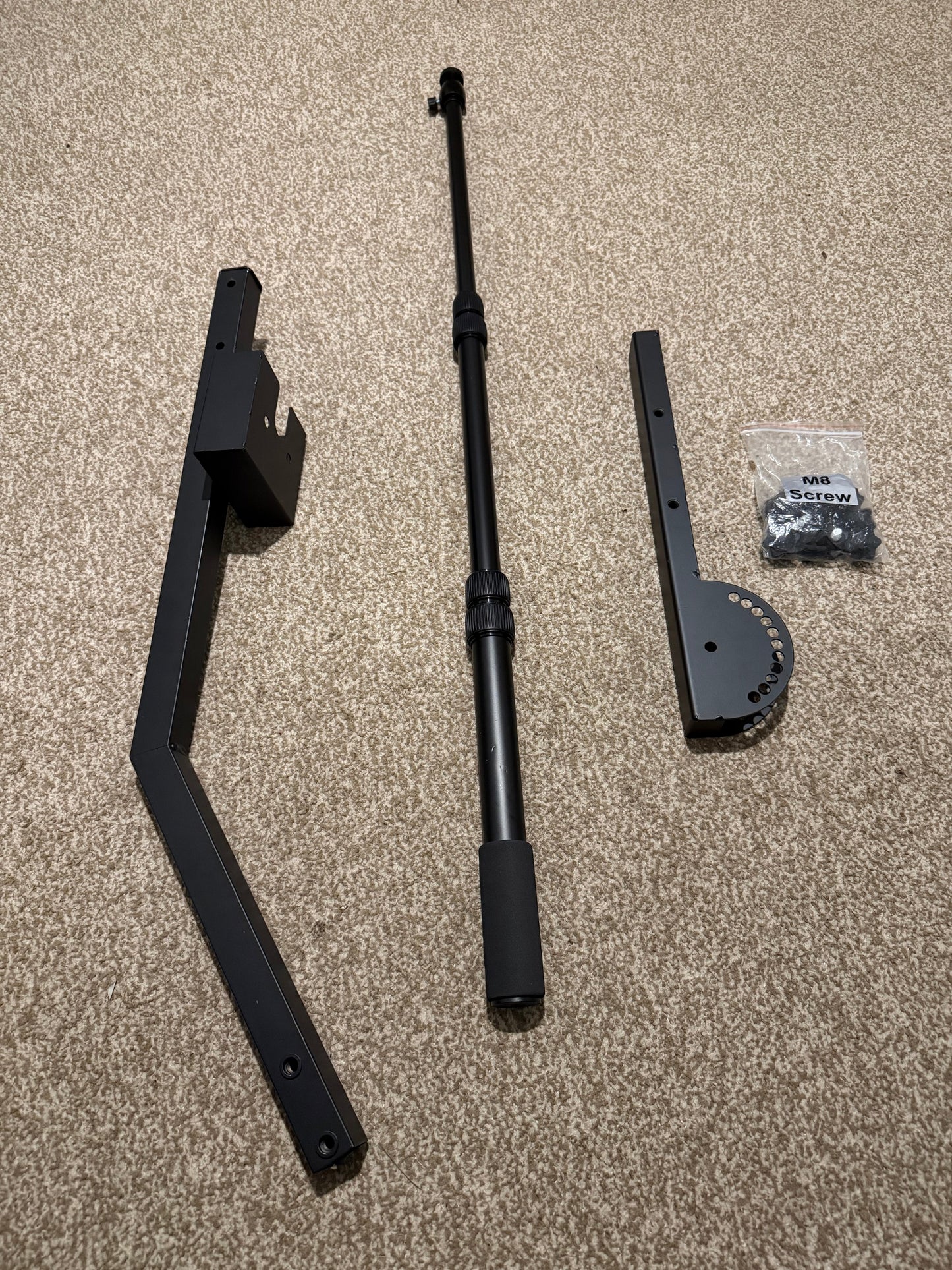Telescopic metal replacement arm for 360 photo booth