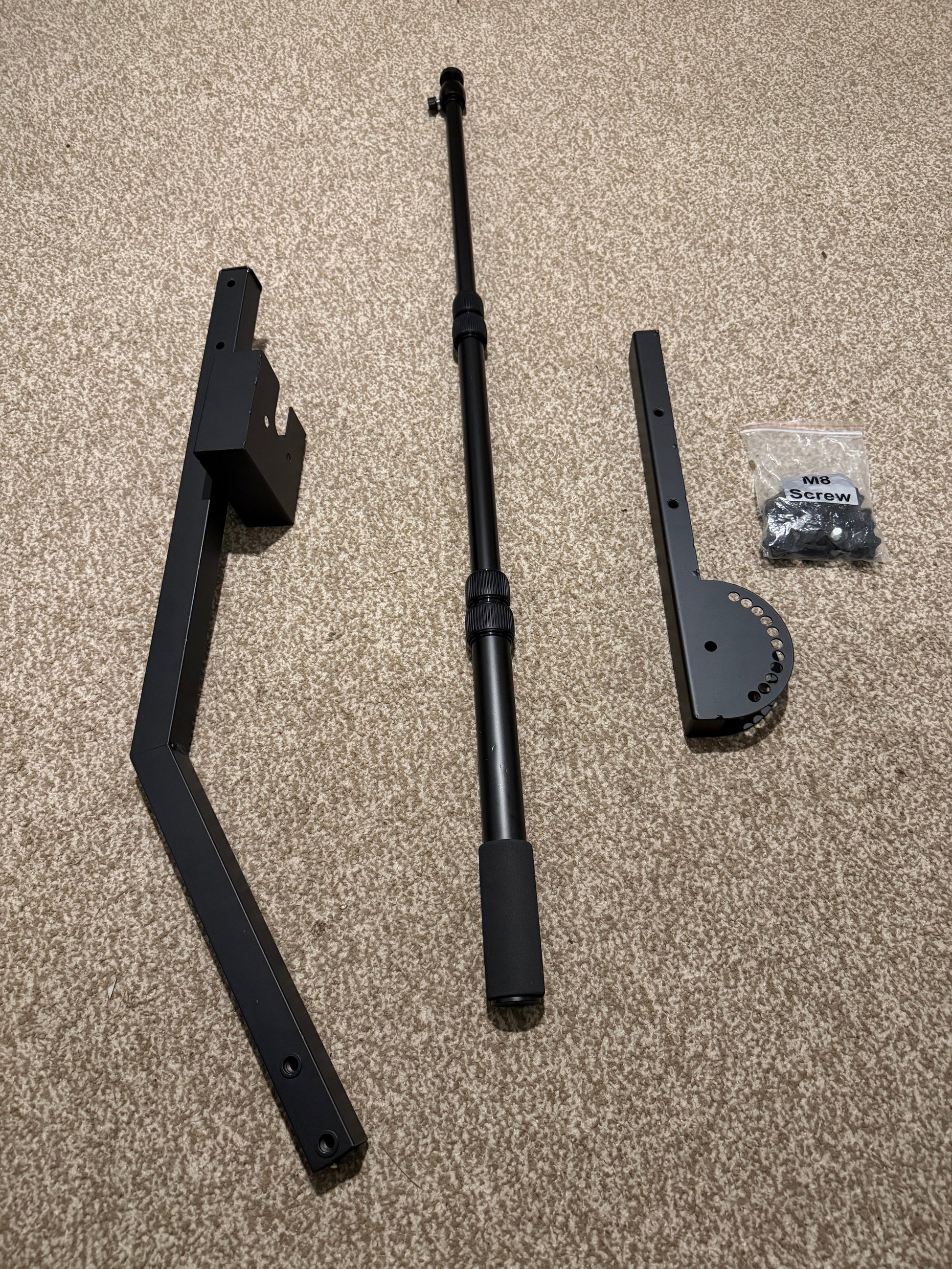 Telescopic metal replacement arm for 360 photo booth