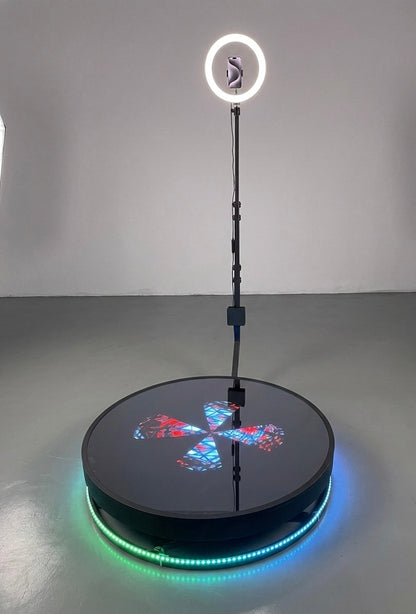 360 photo booth with customisable LED display base
