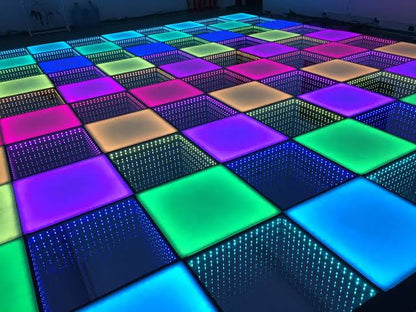 Infinity glass LED dance floor for events