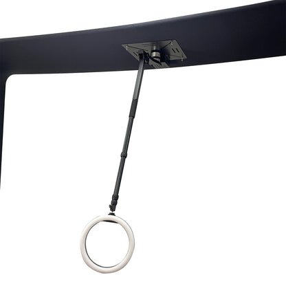 Overhead 360 photo booth with foldable framed platform